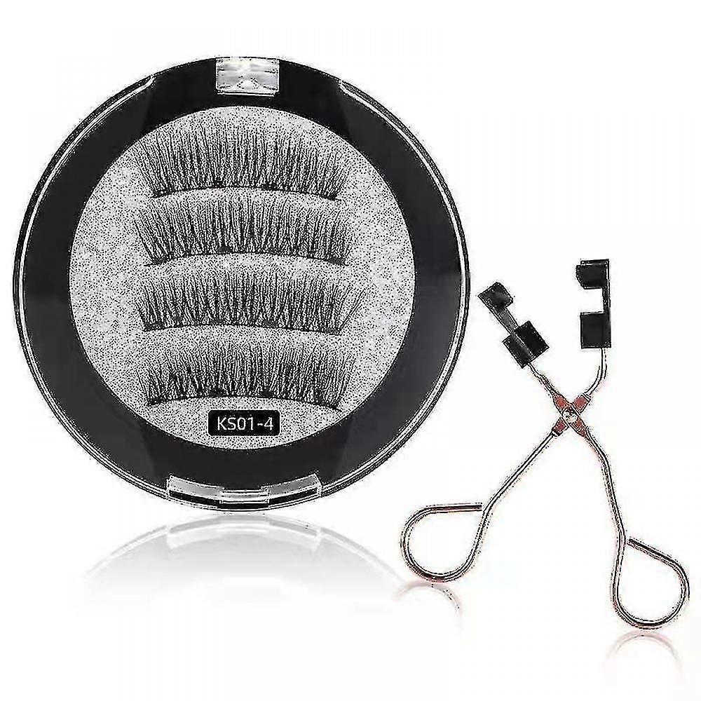 Magnetic Eyelash Applicator Tool Kit, No Glue Magnetic Eyelash Clip Natural Looking Easily Apply Eyelashes Set