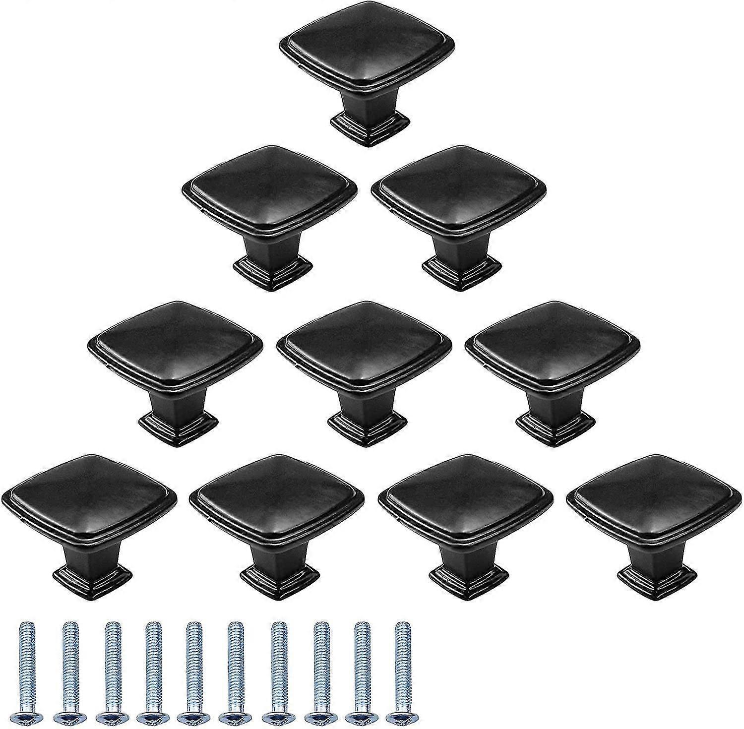 10 schwarze Möbelgriffe