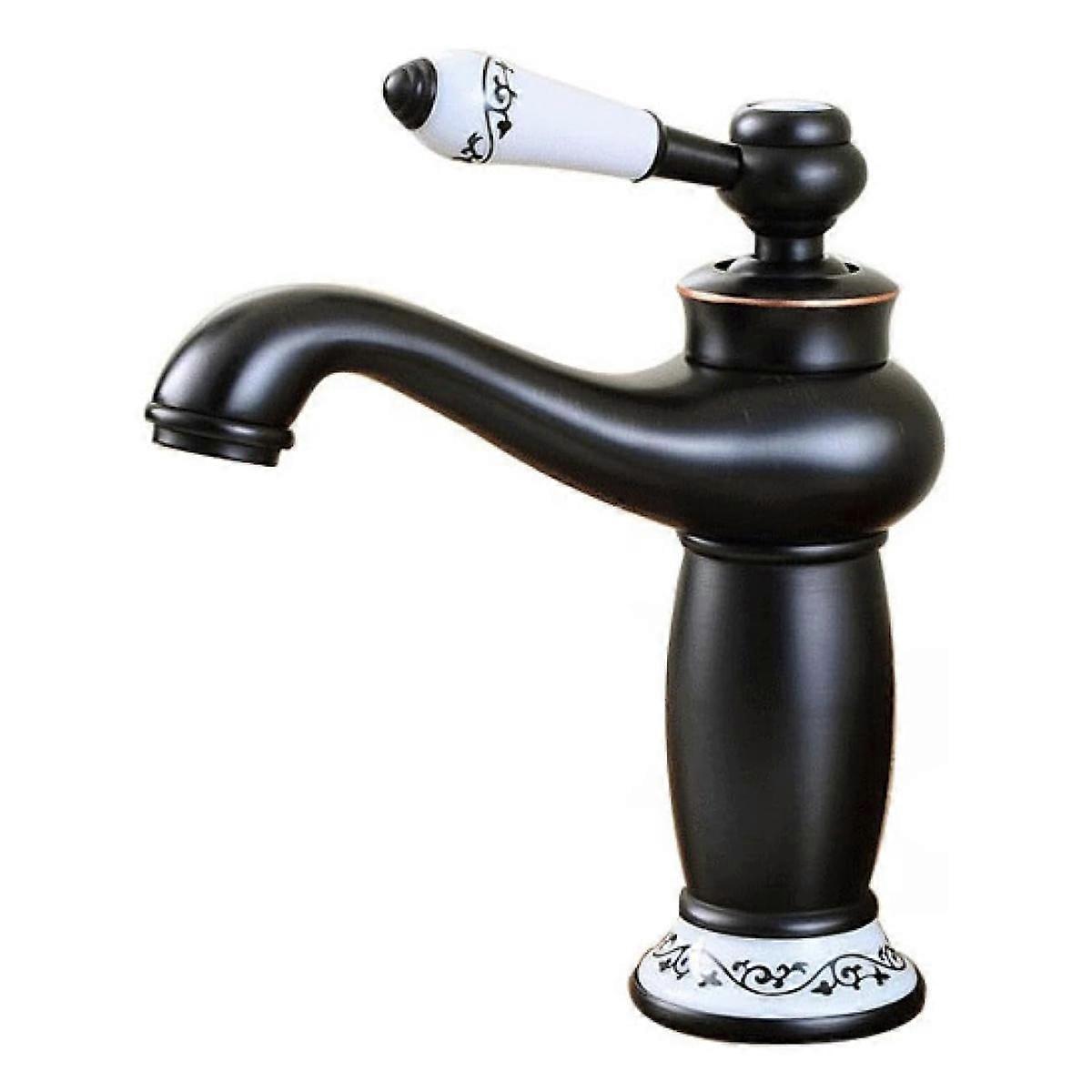 Exquisite Flower Pattern Single-Handle Mixer Tap For Bathroom