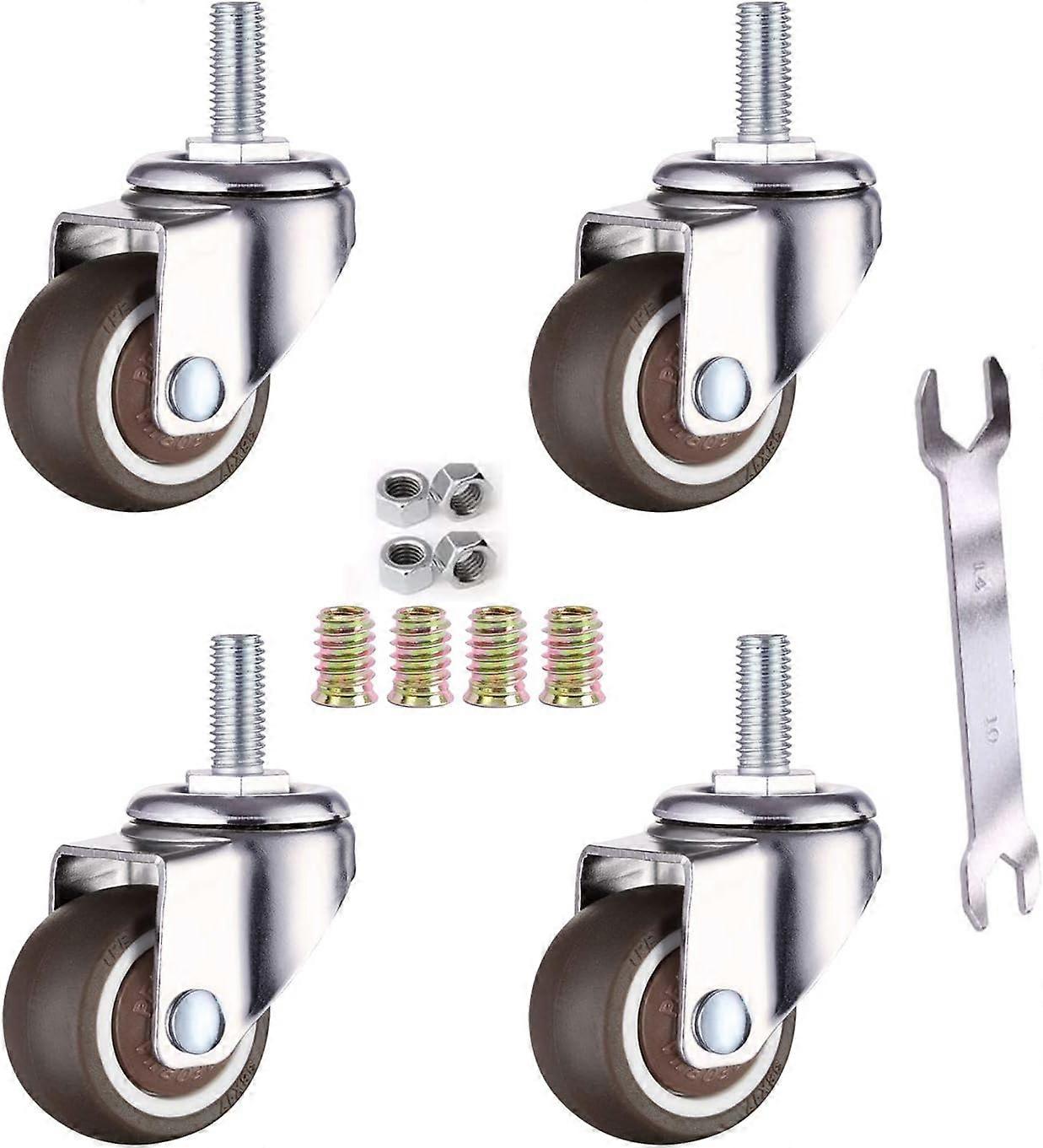 Swivel TPE Caster Wheels Rust-Resistant Floor-Safe