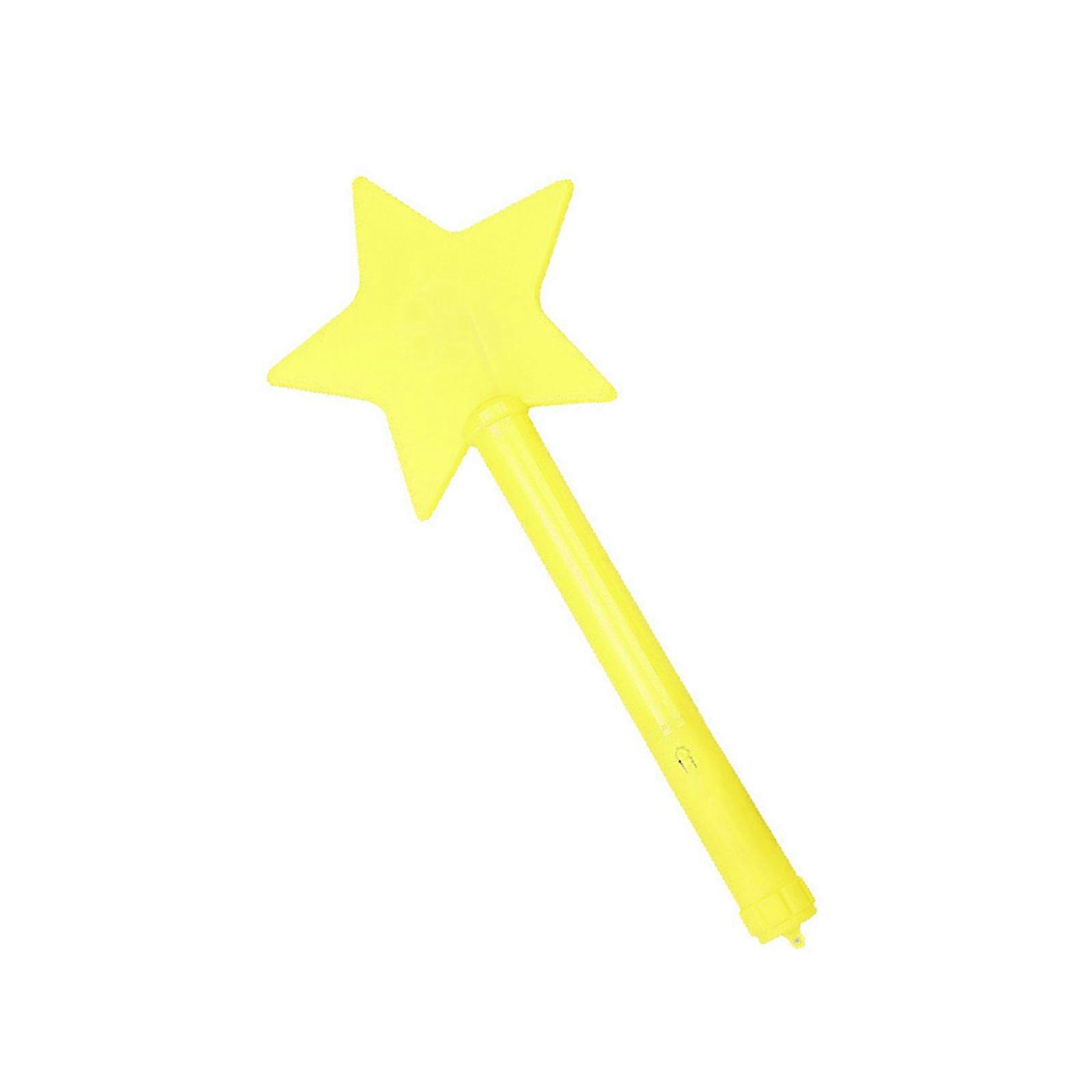 Baguette lumineuse Jouet Led Glow Sticks Baguettes de mariage magiques avec 3 modes d’éclairage pour fête d’anniversaire lumineuse 14 pouces de long jaune