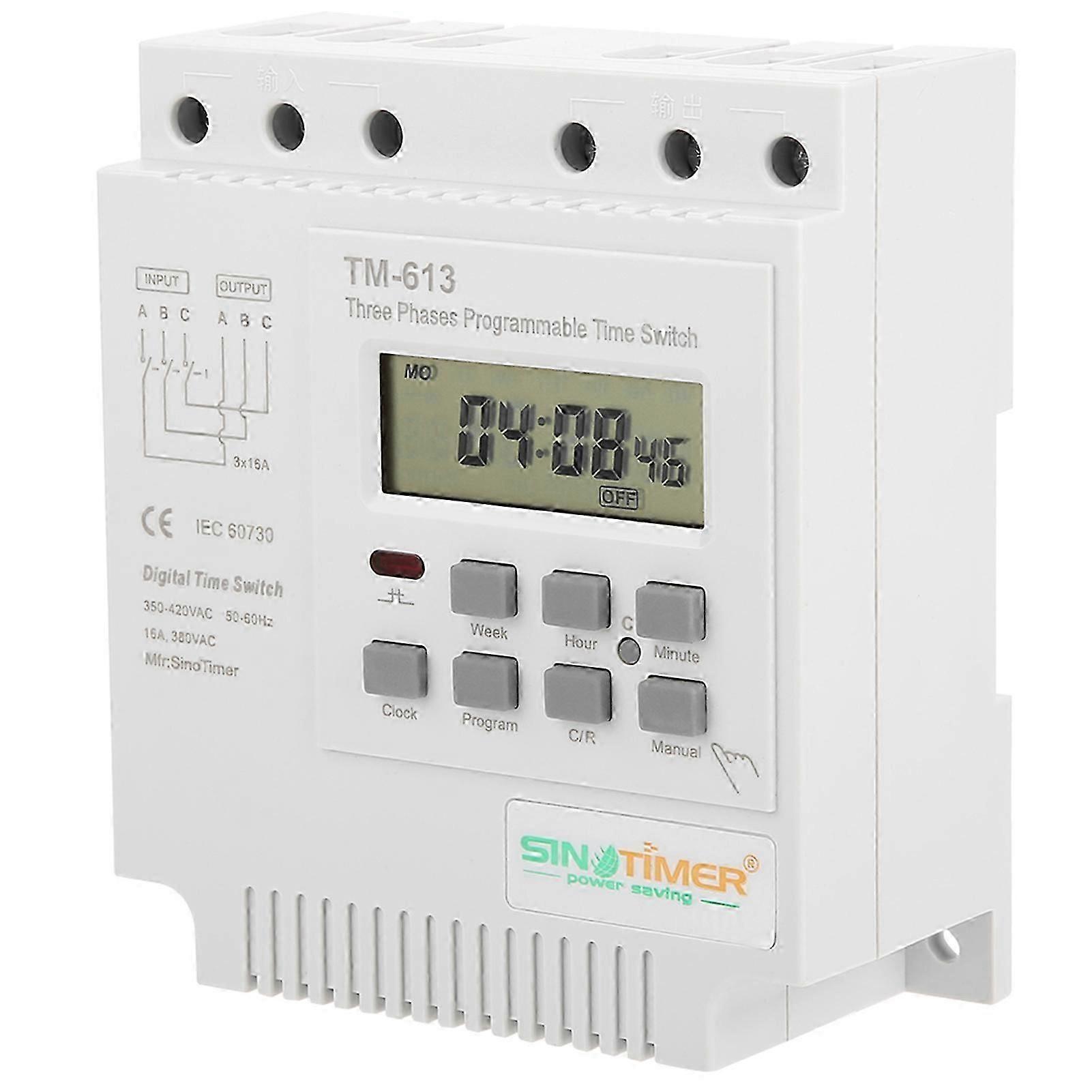 TM-163 Three Phases 380V Smart Digital Weekly Programmable Control Power Timer Switch