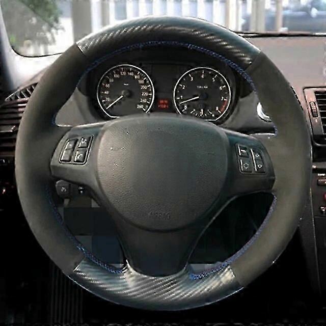 Customized Car Steering Wheel Cover Black Suede Steering Wheel Braid For BMW M Sport M3 E90 E91 E92 E93 E87 E81 E82 E88 X1 E84