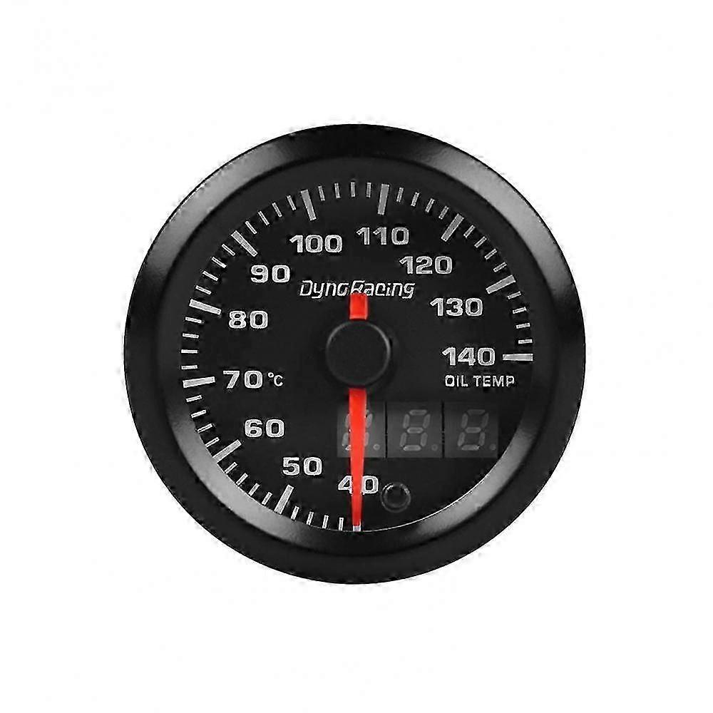 Oljetemperaturmätare Dual Display 40-140 Celsius 52mm 7-färgs oljetemperaturmätare för bil KPH