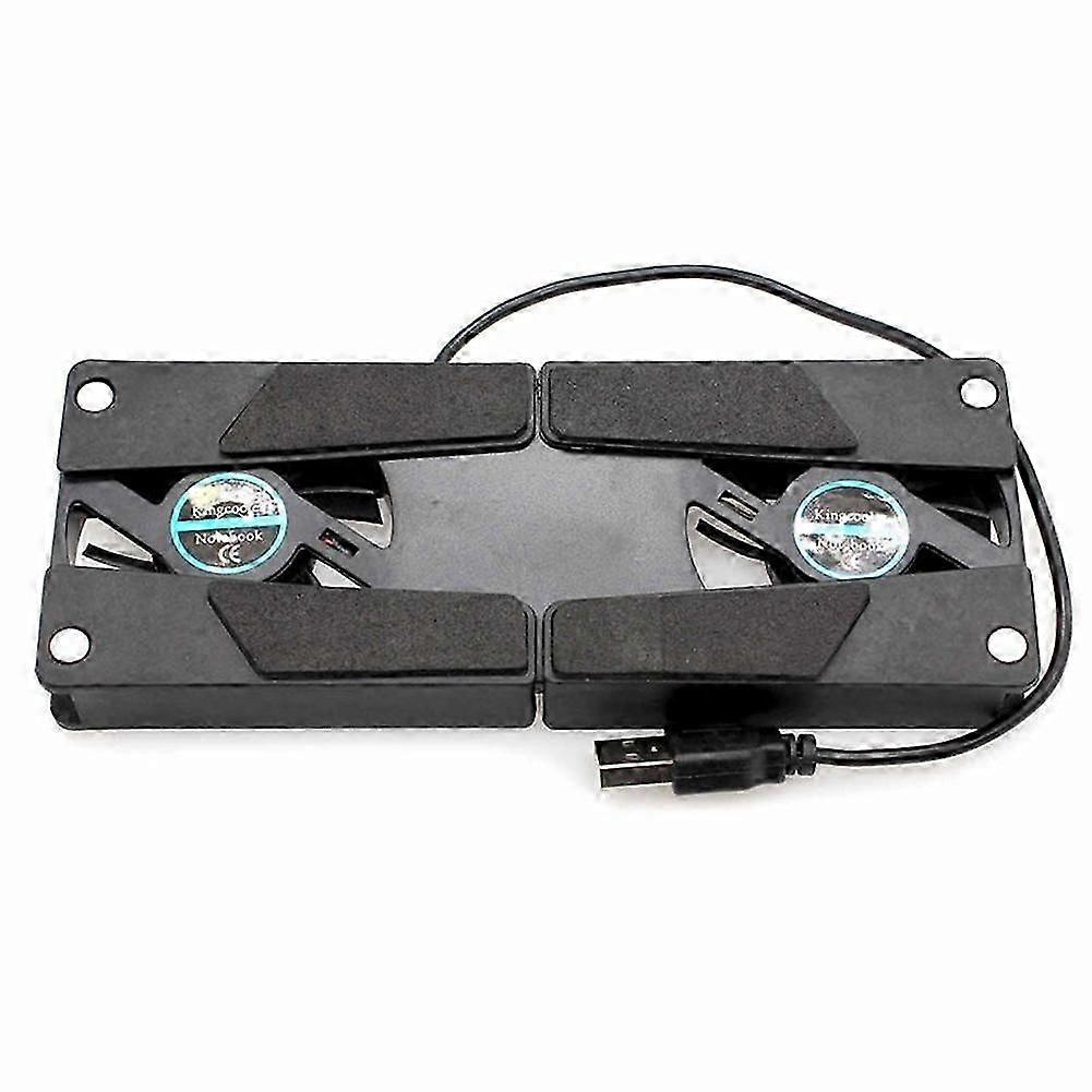 USB Foldable Folding Dual Fan Pad Cooling Cooler Cool Pad for Laptop Notebook