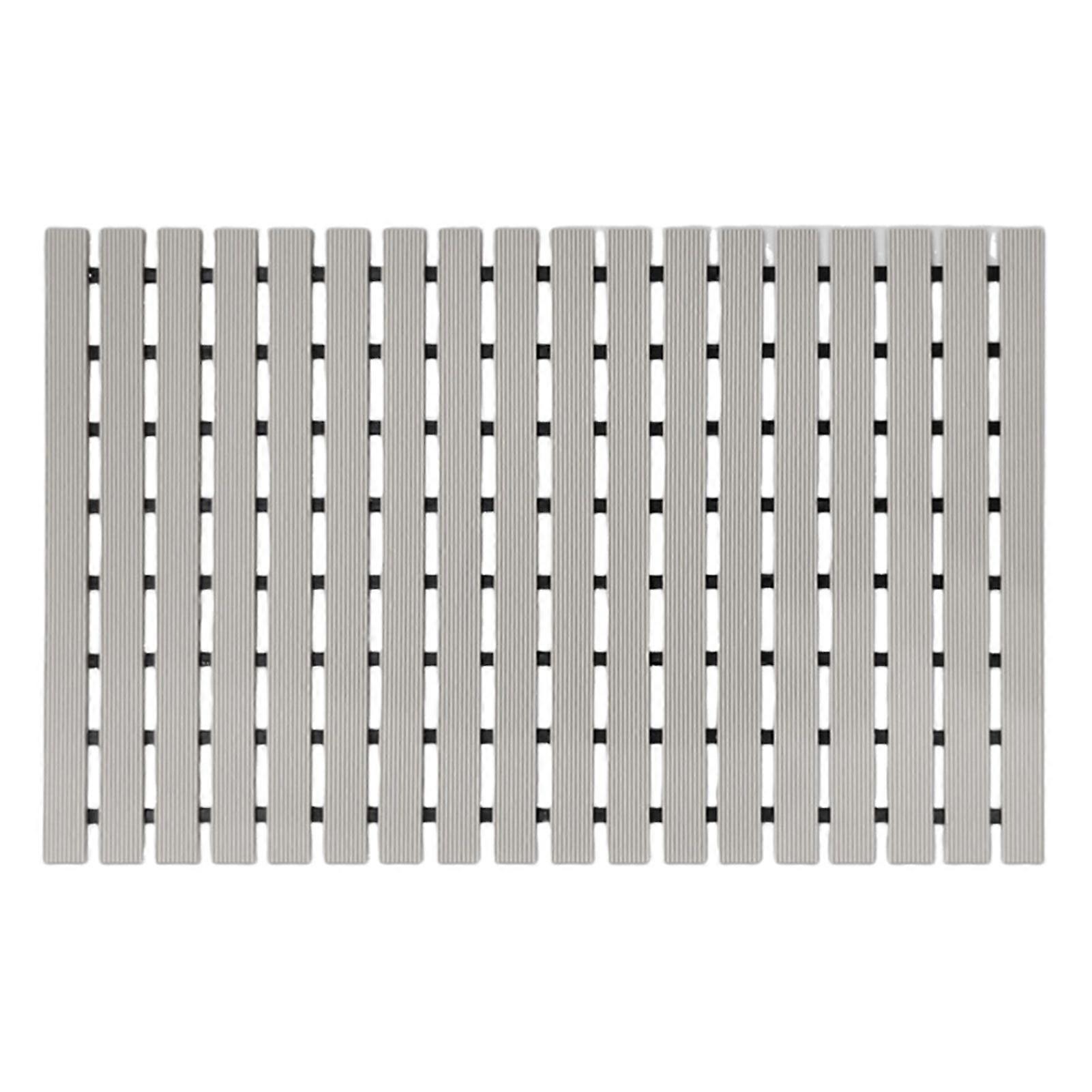 Qinghai Bathroom Shower Mat Solid Color Machine Washable Easy to Clean Quick Dry Non-Slip Bathtub Mat with Drain Hole