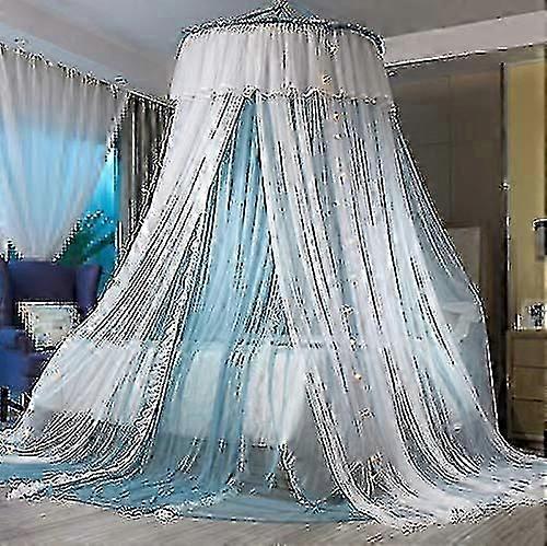 Princess Bed Canopy For Girls,bed Canopy Curtain- Double Layer Sheer Mesh Dome Bed Curtain- Princess Mosquito Net For Twin Full Queen King Bed