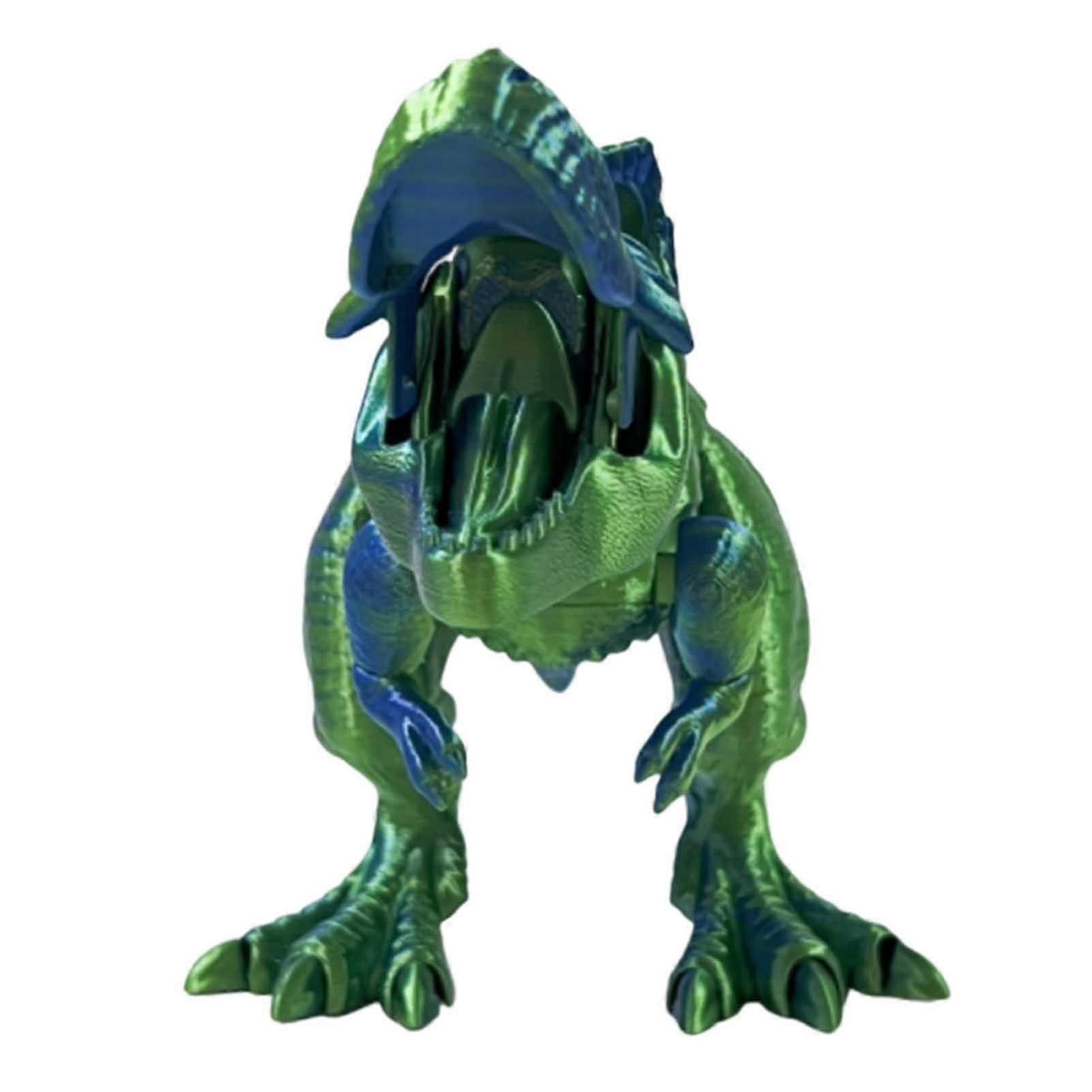 3D Printed Dinosaur Figurine Movable Joints Tyrannosaurus Figure Articulated Dino Model Toy Home Office Bookshelf Desktop Decoration Ornament