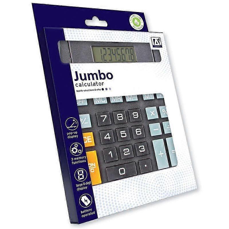 Jumbo Sized Calculator With Pop Up Display Large Button Maths