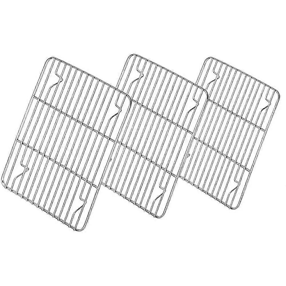 رف تحميص تبريد من الفولاذ المقاوم للصدأ لصينية فرن التحميص ، صحي وغير سام ، آمن للفرن وغسالة الصحون - 3 قطع 8.76.2 بوصة
