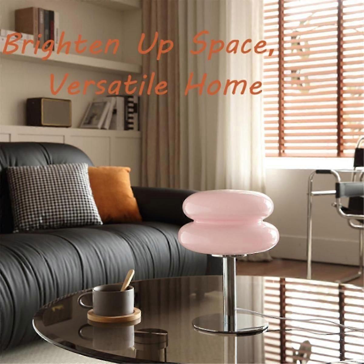 Retro Egg Tart Lamp Mid Century Modern Mushroom Lamp, USB Desk Lamp, Trichromatic Dimming, Ideal for Living Room Decor
