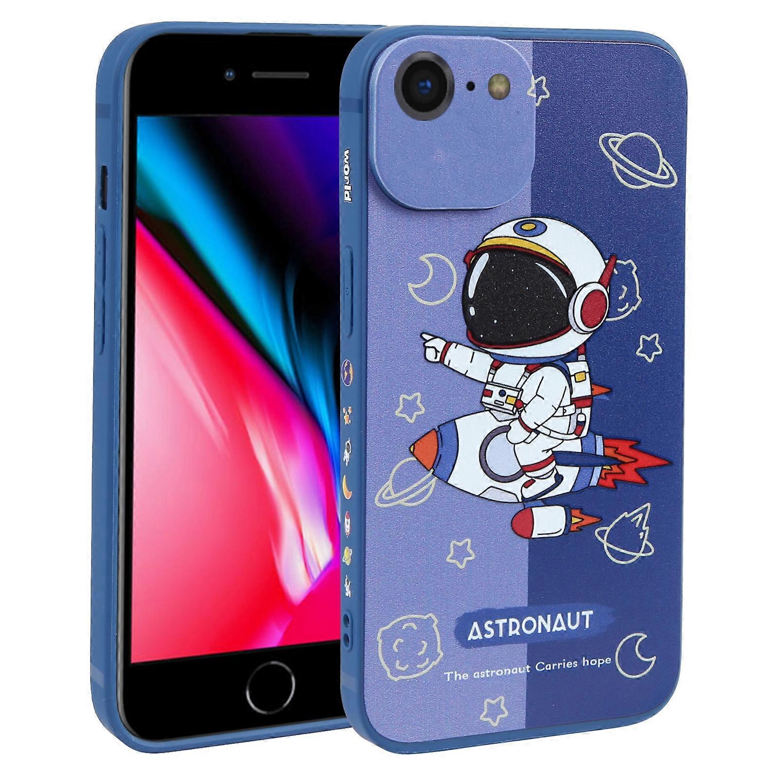 Color Contrast Astronaut Pattern TPU Phone Case