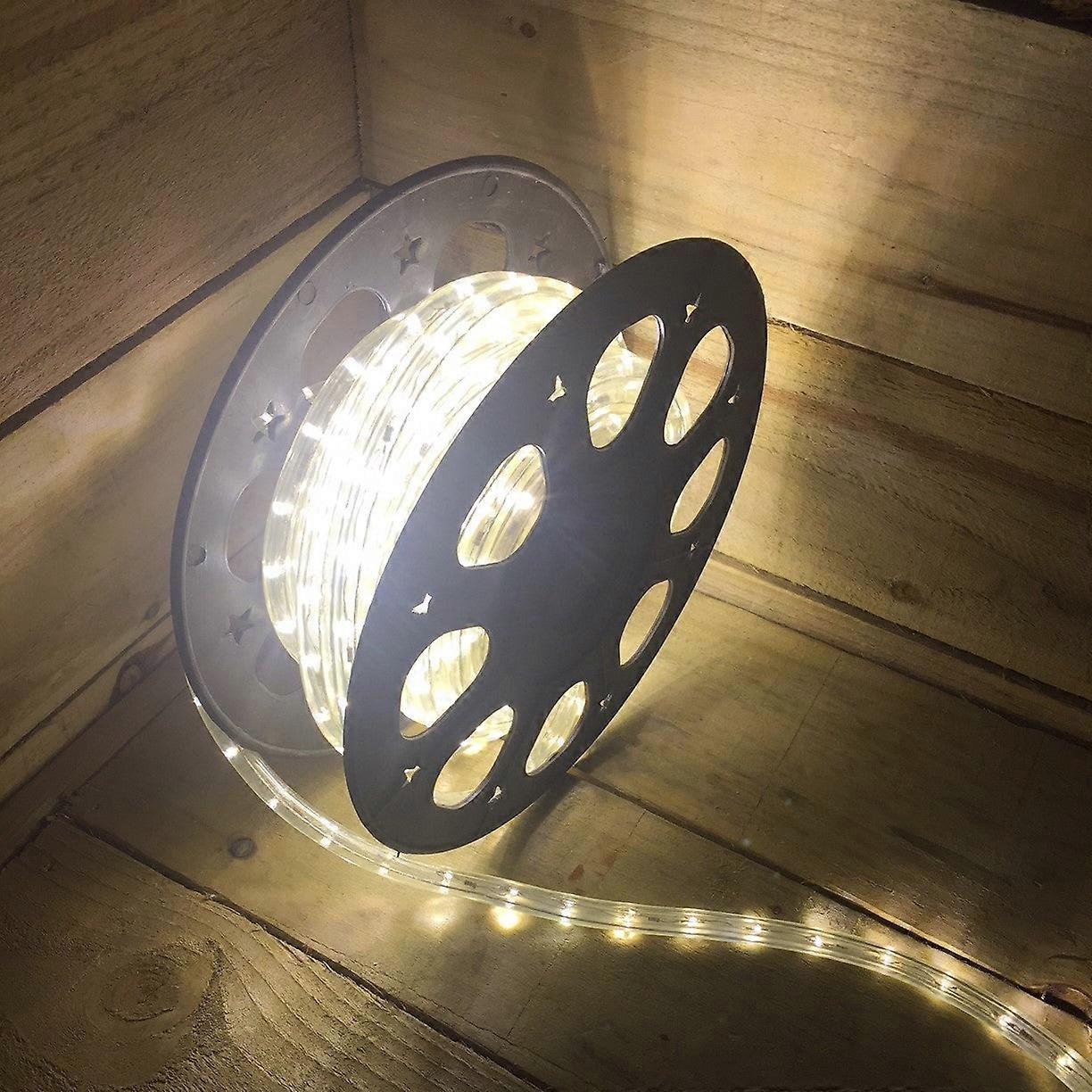 10M Static Christmas Outdoor Rope Light: Clear White