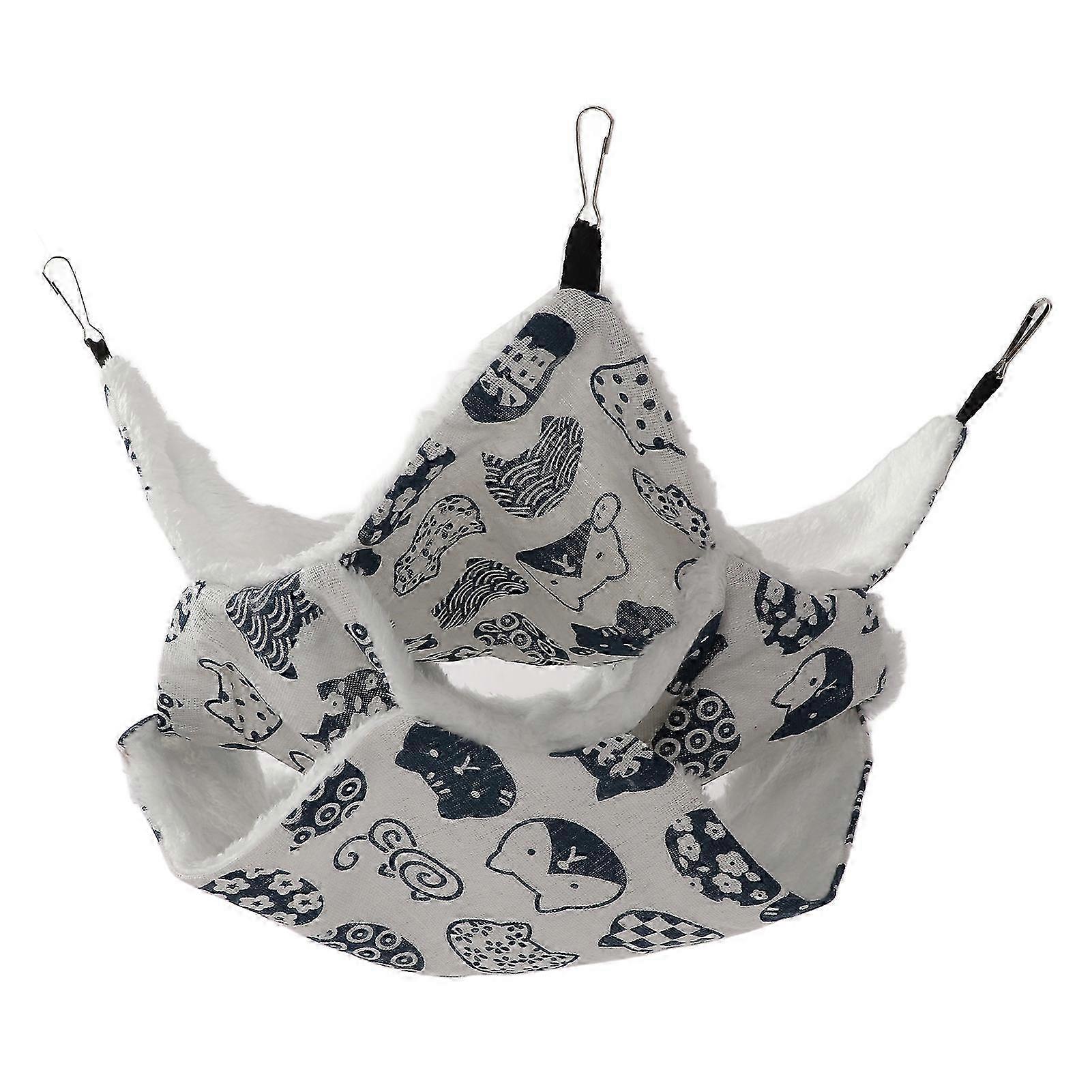 3 Layer Hamster Hammock for Small Pet Winter Warm Hammock Cage Hanging Bed for Squirrels Guinea Pig