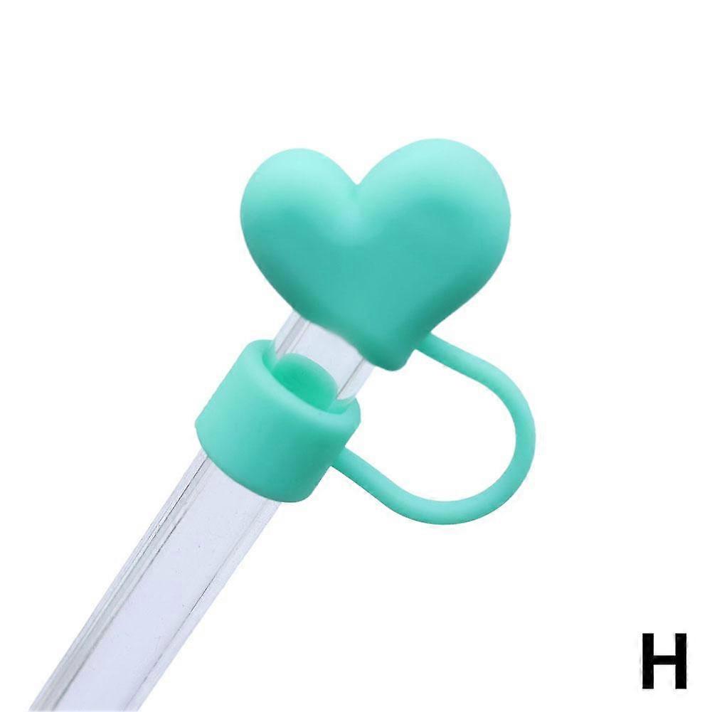 Straw Cover Love Heart Straw Cover Silicone Straw Cover Reusable Dust-proof