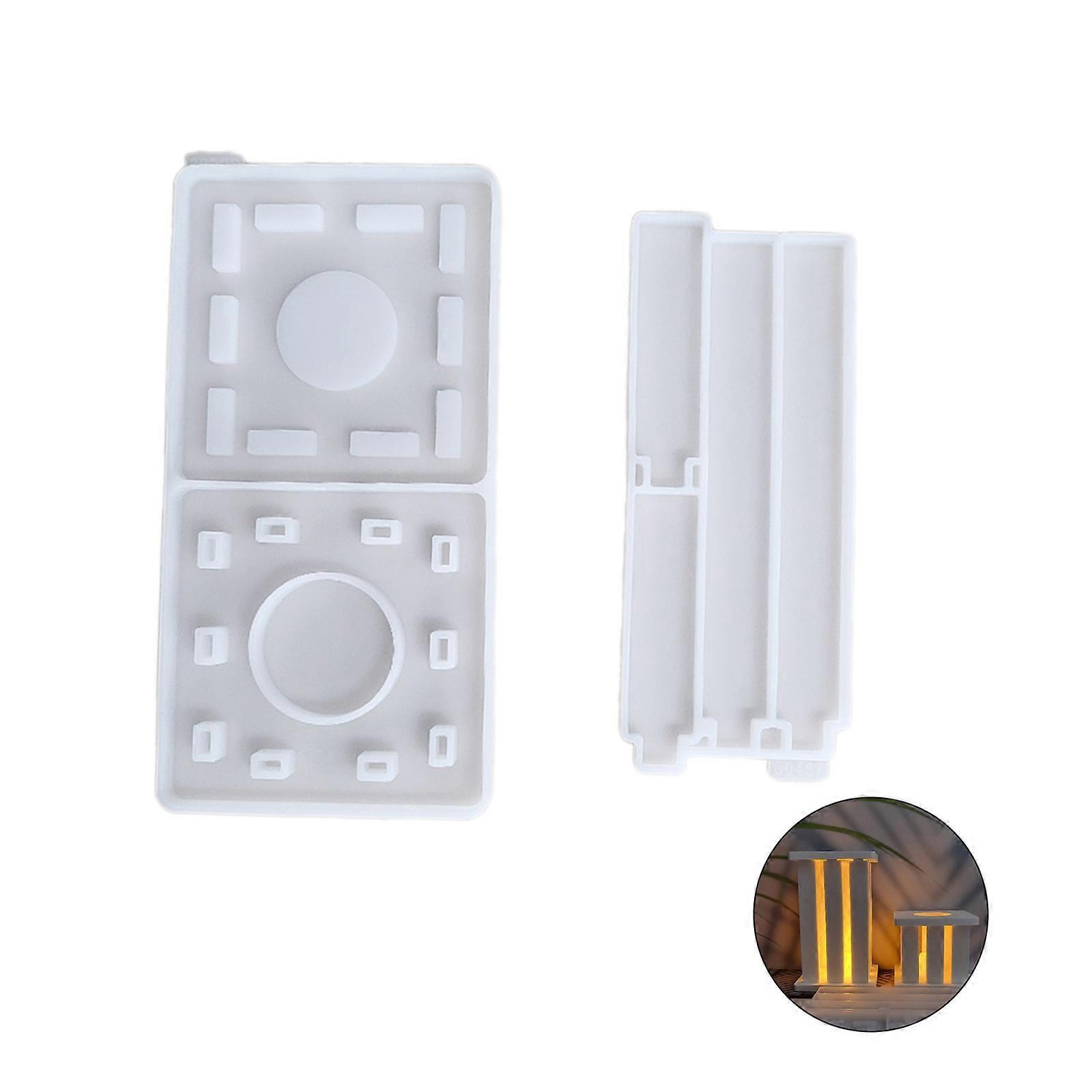 3D Candlestick Silicone Mold Decorative Candle Base Mold Gypsum Candle Holder Mould Stylish Home Decorations Mould