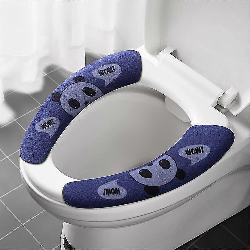 Universal Toilet Seat Cover Soft Cartoon WC Paste Toilet Sticky Seat Pad Washable Bathroom Warmer Seat Lid Cover Pad Cushion