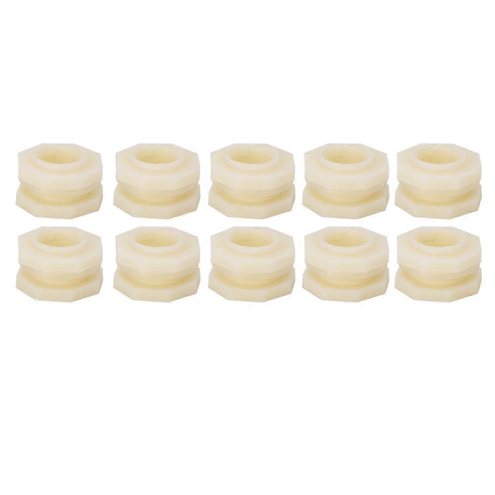 10Pcs Fish Tank Connector Tube Joints Aquarium Pipe Adapter 1/2in Thread Internal External Interface for Plumbing