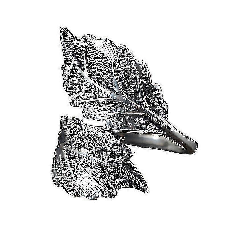 Thai Inspired Silver Ring - 925 Open Leaf Design