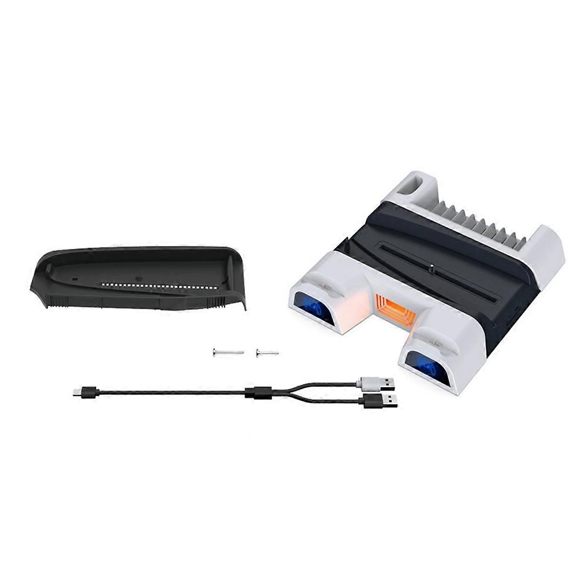 For Slim/ Pro Vertical Cooling Stand Handle Double Charging Station with Light with Game Disk Storage Rack