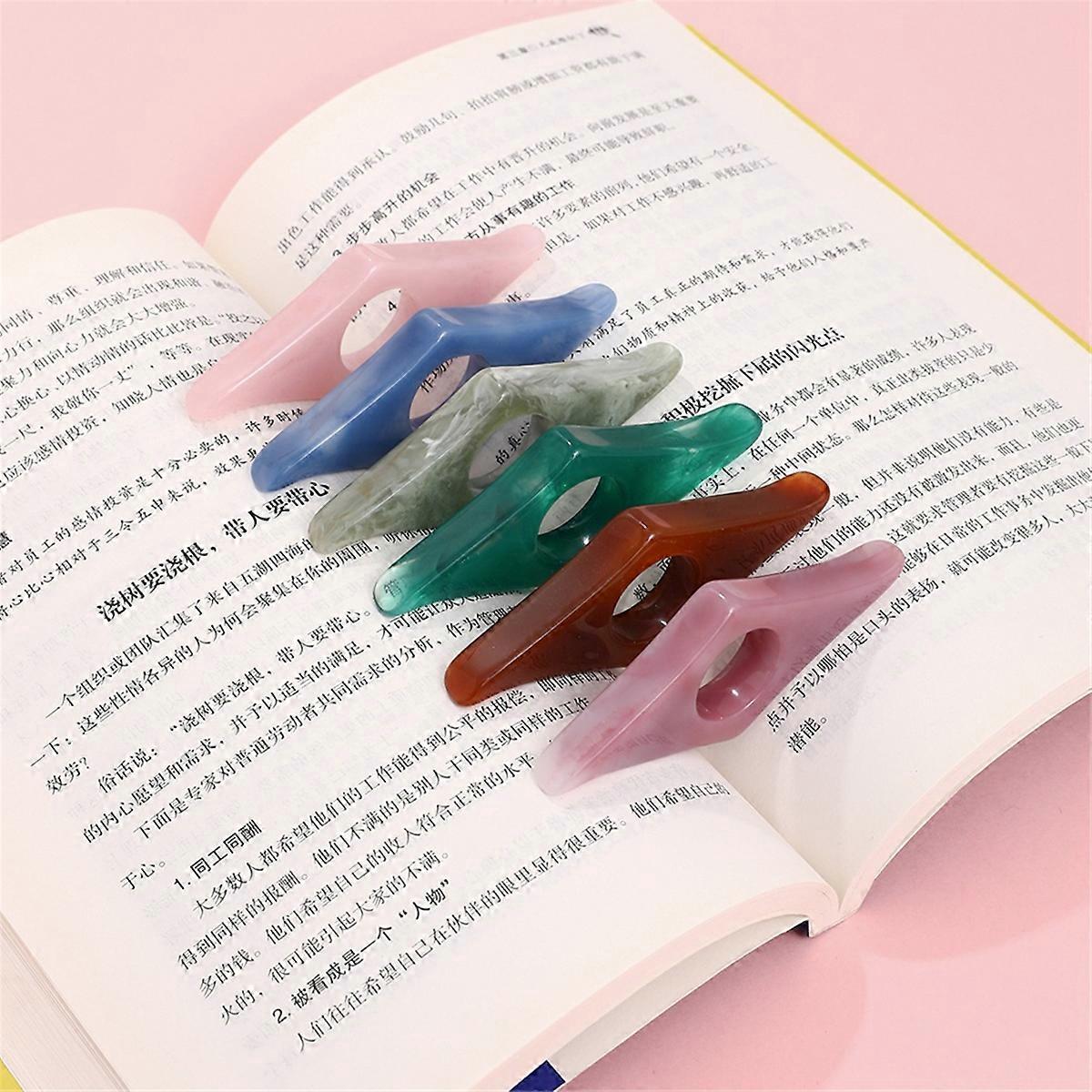 6pcs Thumb Book Support Book Page Holder Convenient Bookmark