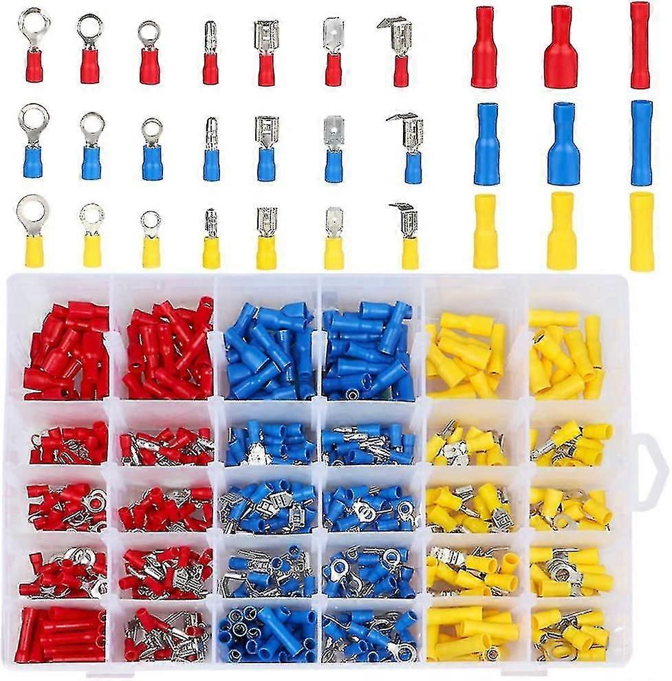 480pcs Electrical, Car Electrical, Electrical Connector, Crimp Insulated Connector Assortment