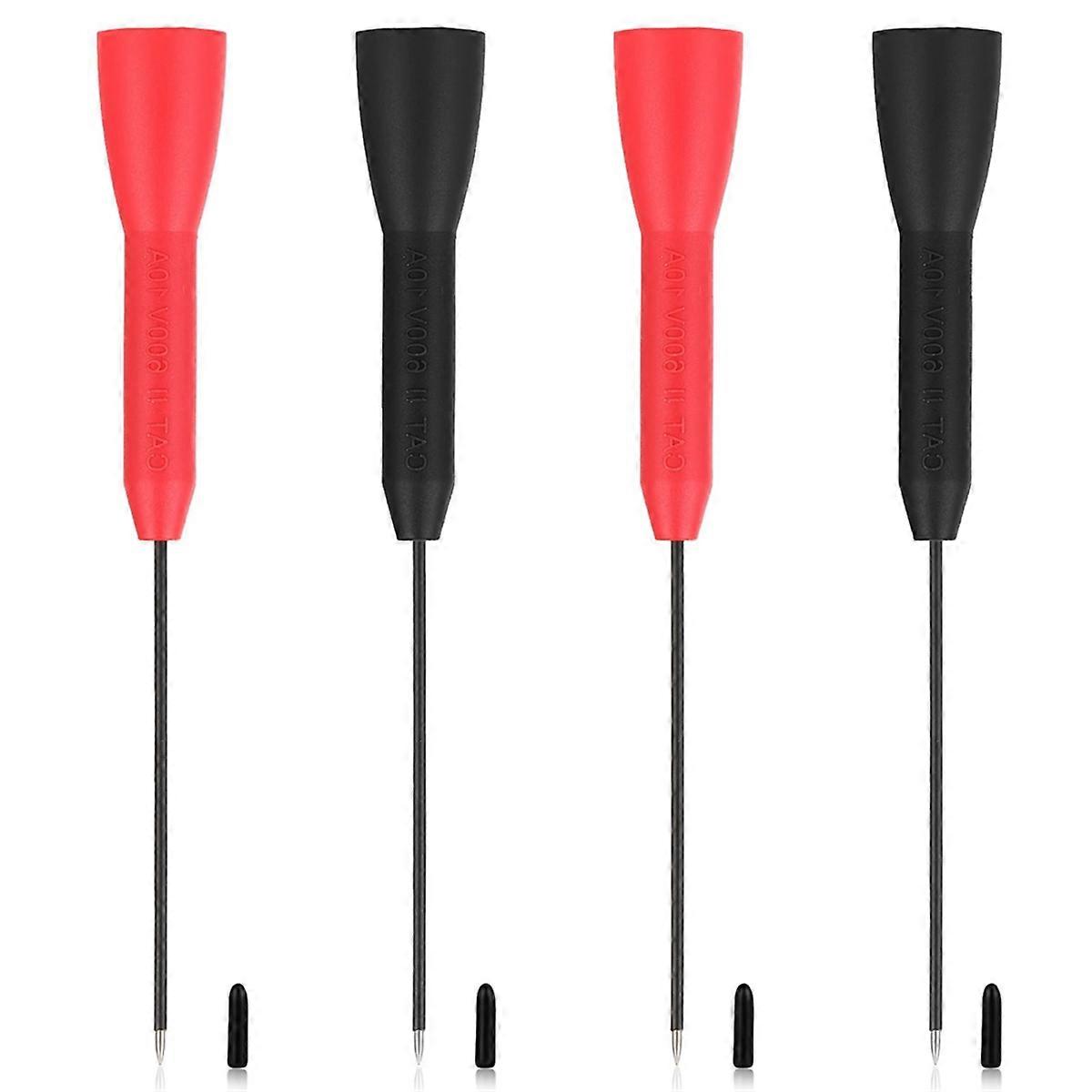 4Pcs Test Probes Copper Probes Test Probe Pins Test Leads Probe Multimeter Probes Needle 2mm 600V/10