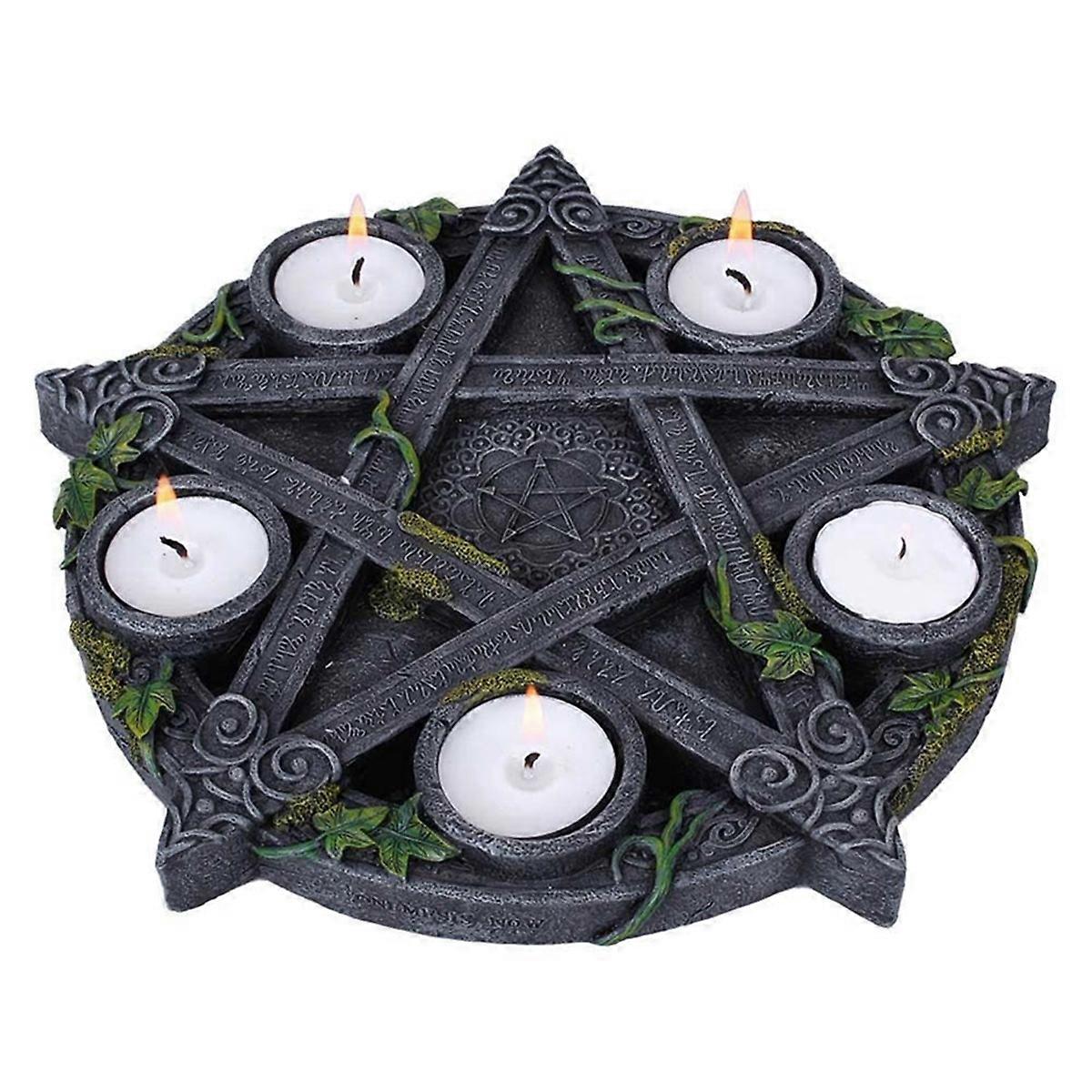 Ivy Plate Retro Candlestick Ornaments,Five-Pointed Star Candlesticks