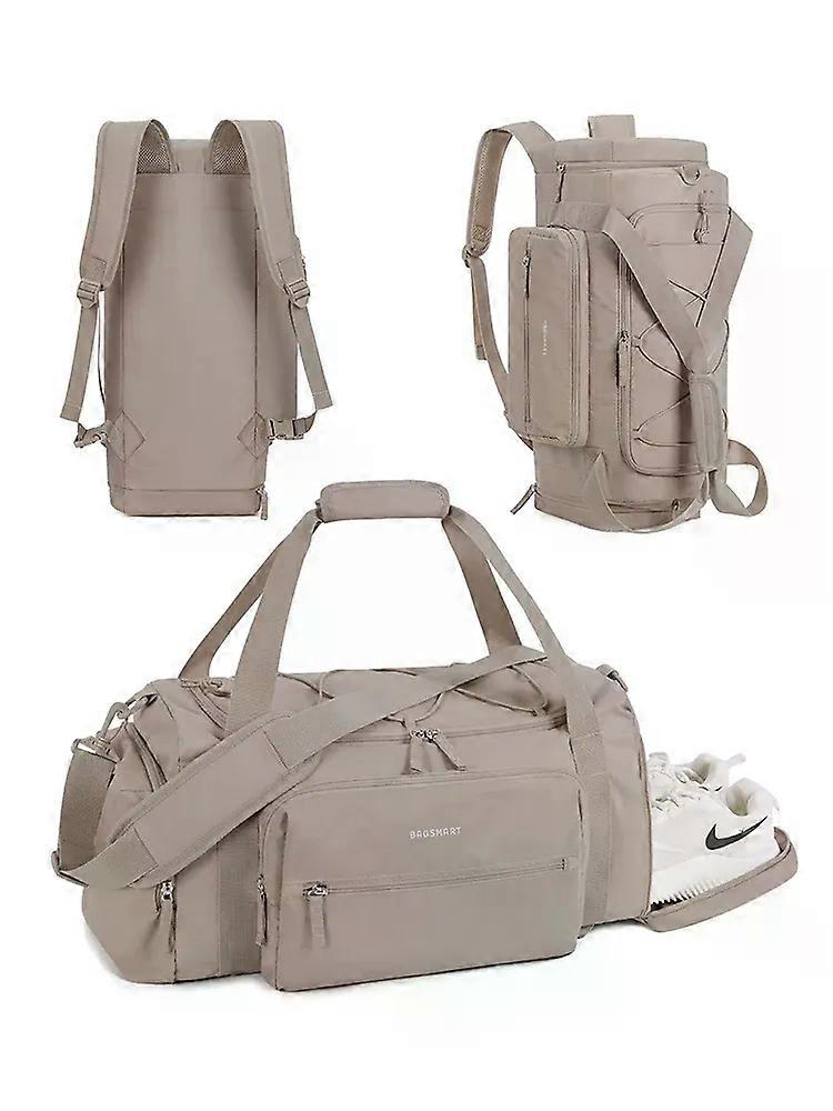 BAGSMART 4 IN 1 Gym Bag for Women and Men TSA Lightweight Duffle Bag with Shoe Compartment and Wet Pocket 30L Carry On Weekender