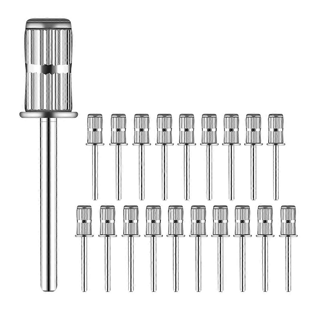 Mandrel Nail Drill Bit, 20 Pcs Sanding Bits for Nail Drill 3/32 inch