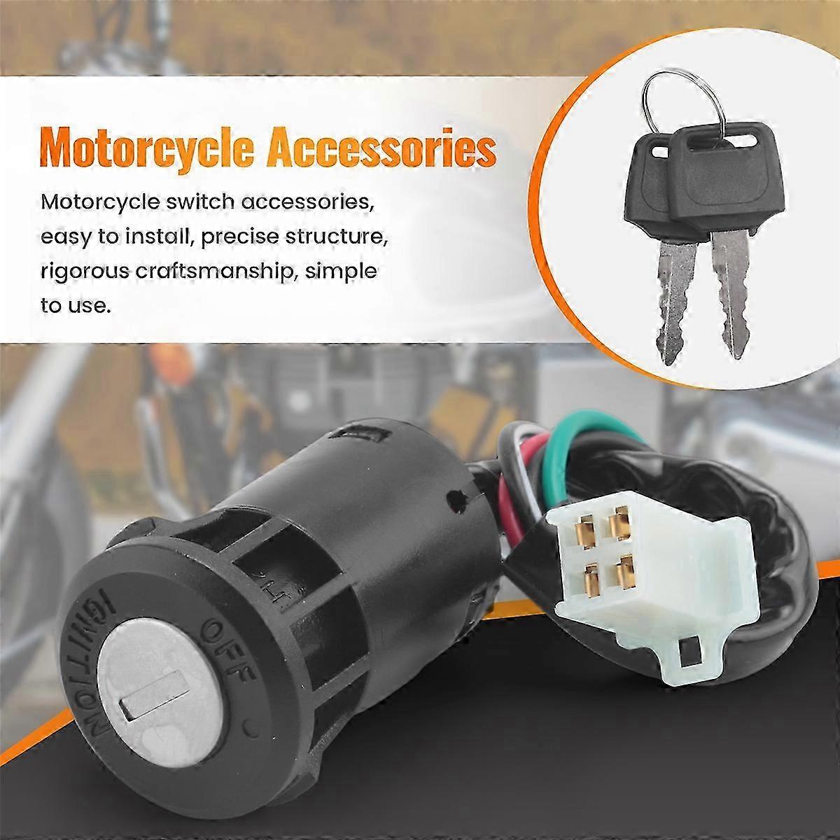 4 Wire Ignition Switch Key for 50Cc 110Cc 125Cc 250Cc Quad Dirt Bike ...