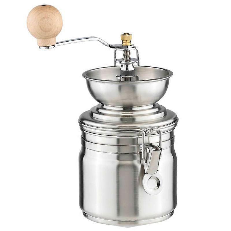 Manual coffee grinder stainless steel (silver)