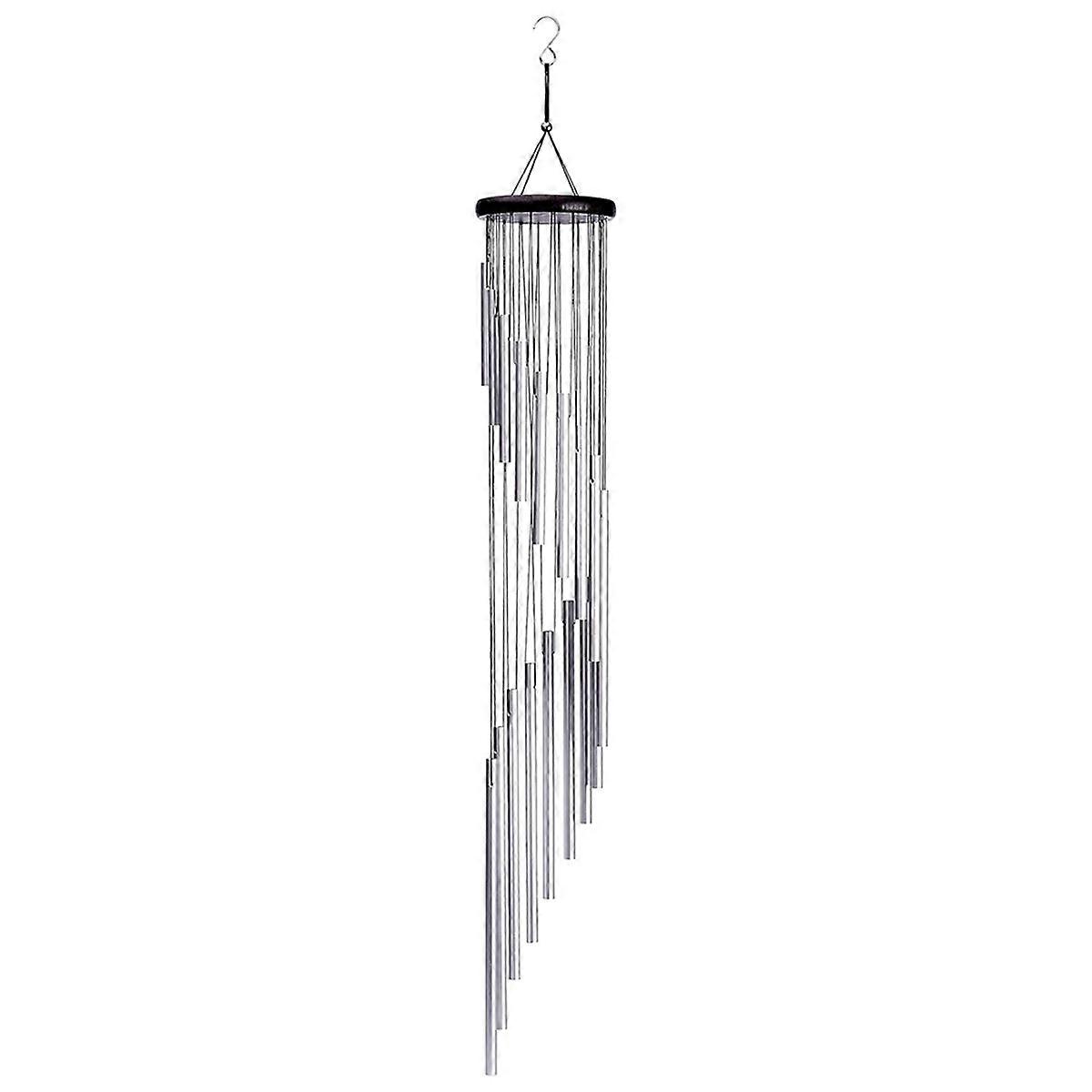 Wind chime, garden chime 18 silver Metal tubes and hooks