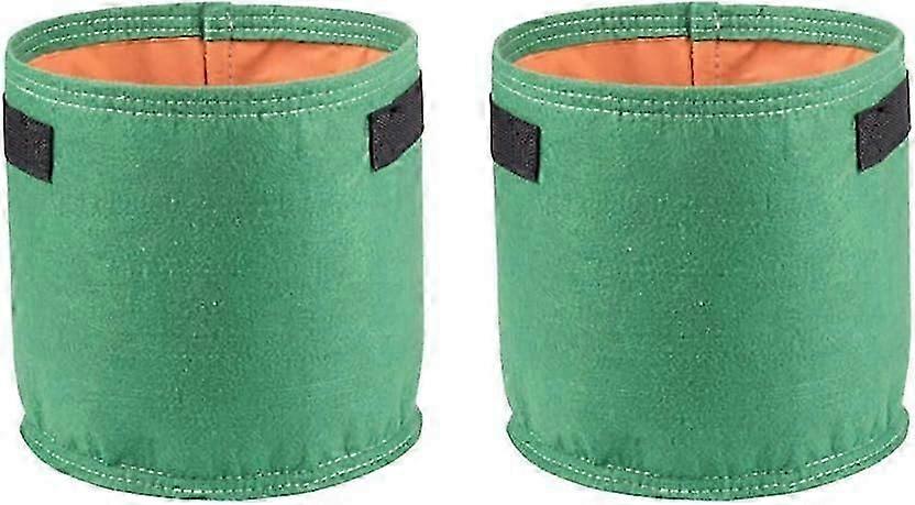 ガーデニング、花、植物、野菜25X20cmグリーンGrass._WYTのためのトマトとジャガイモのためのハンドル付き2つの植栽バッグのセット