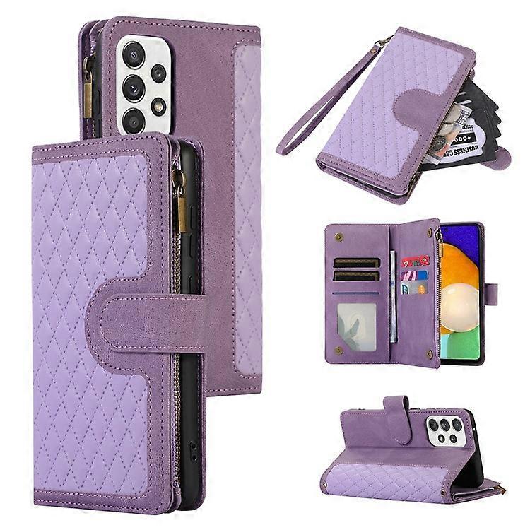 Compatible For Samsung Galaxy A23 4G / A23 5G (Global Version) Zipper Pocket Phone Case Imprinted Leather Wallet Stand Cover with