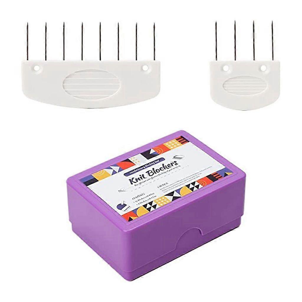 20 Pcs Knit Blocking Pins Kits Knit Blocking Combs for Blocking Needlework