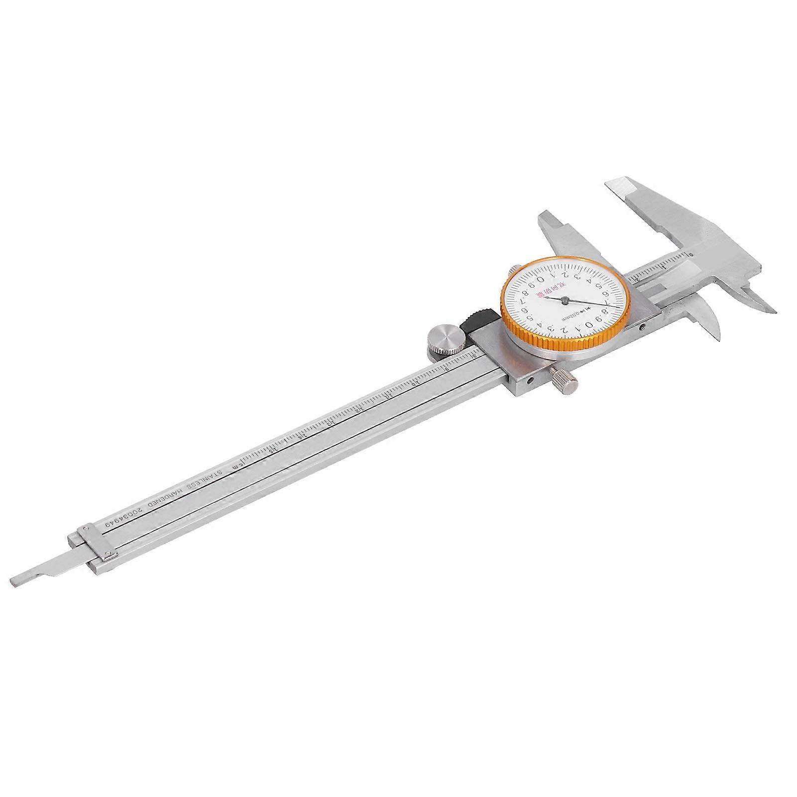 Dial Caliper 0-150mm Stainless Steel, 0.02mm Accuracy, Double-Shock Dial Caliper, Depth Measurement Tool