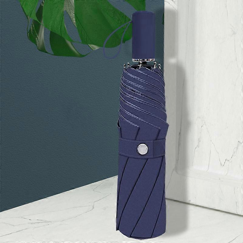 Compact Folding Umbrella for Both Sun & Rain 8-rib 3-fold Auto Open/Close UPF50+ 97cm After Opening