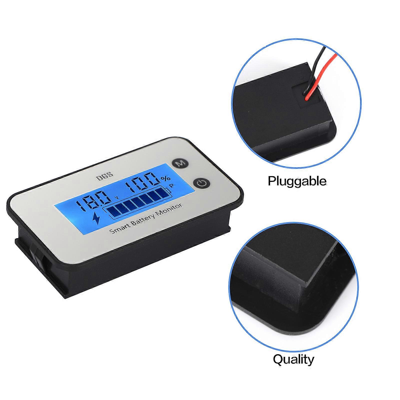 Wasserdichter IPX7 LCD-Batteriekapazitätsmonitor 7-100 V für Motorräder, Autos, Boote