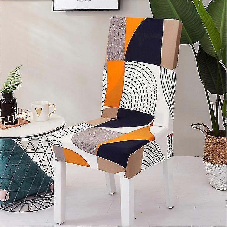 Stretch stol dekker trykt stoff spisestol dekker avtagbare vaskbare setebeskytterdeksler