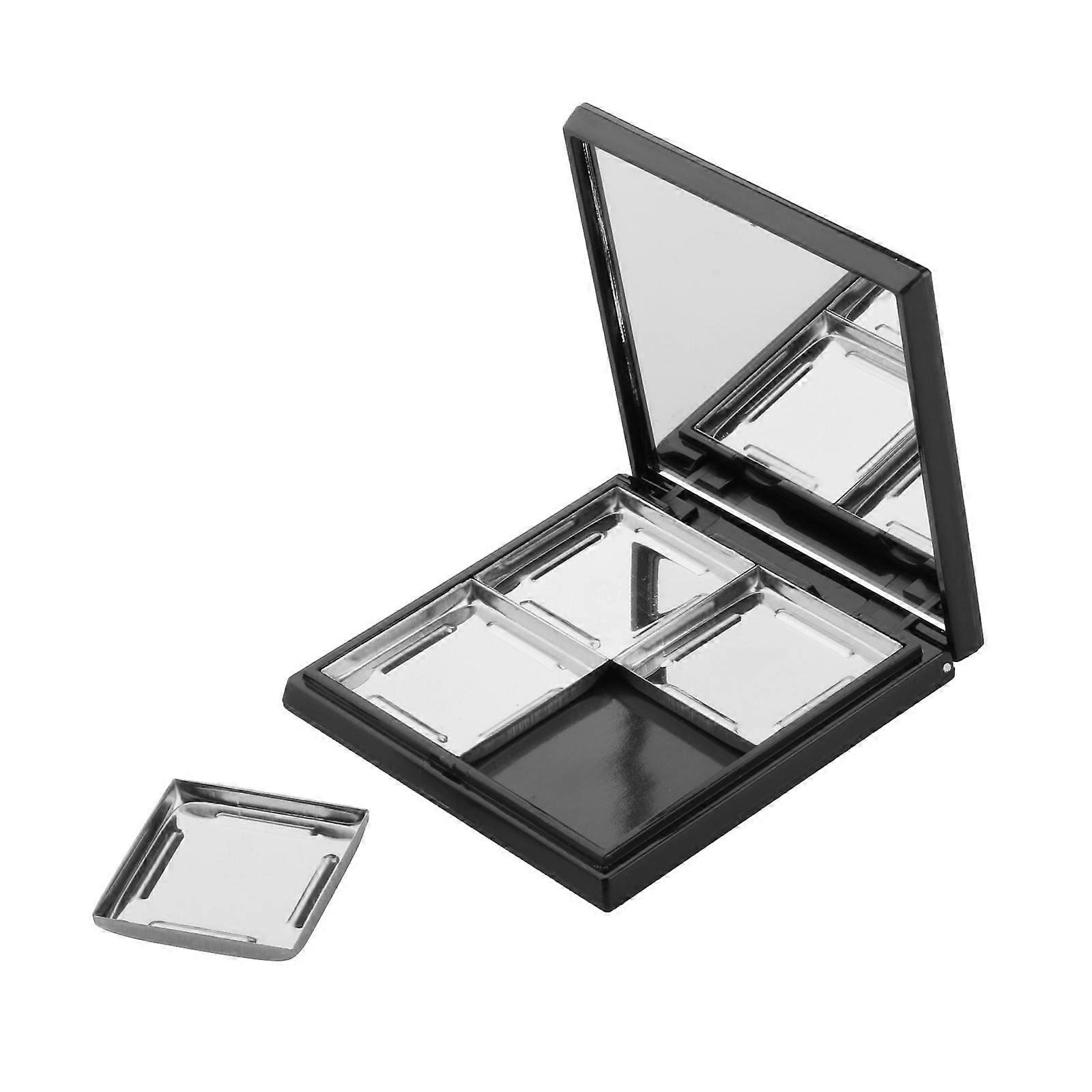 4Grids Empty Magnetic Eye Shadow Storage Tray Cosmetics with Mirror Travel