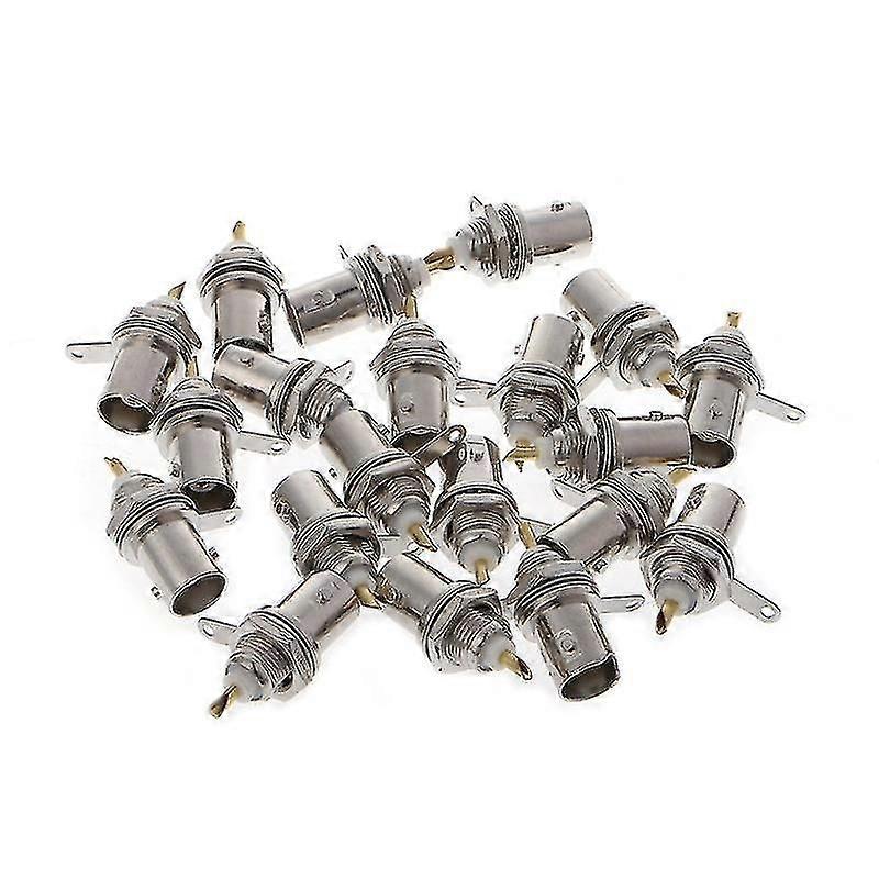 20 Pcs Bnc Fe Connectors Panel Chassis Mount Mccessories