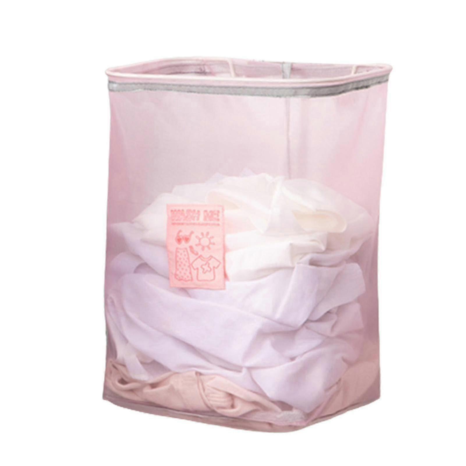 Mounted Laundry Basket Nylon Mesh Laundry Hamper For Clothes Stora