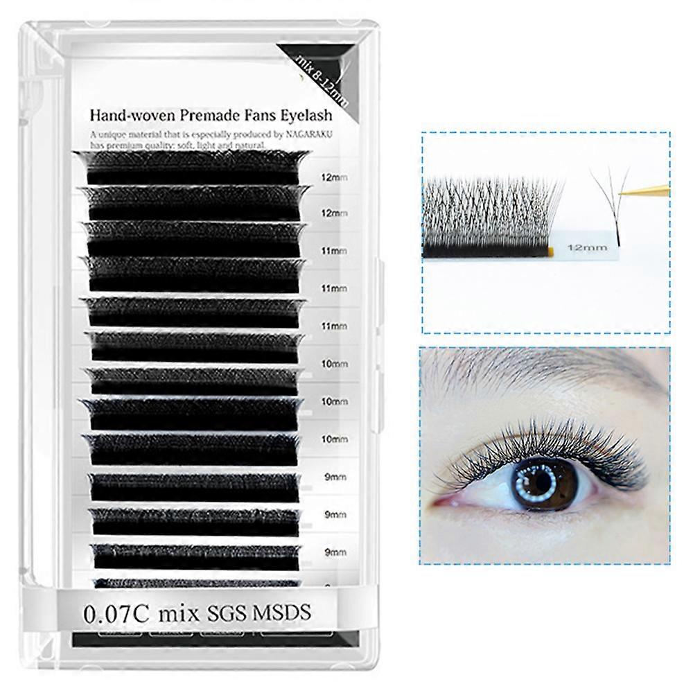 DIY Eyelash Extensions Reusable Easy Fan Volume Lashes Curling Blooming Lashes