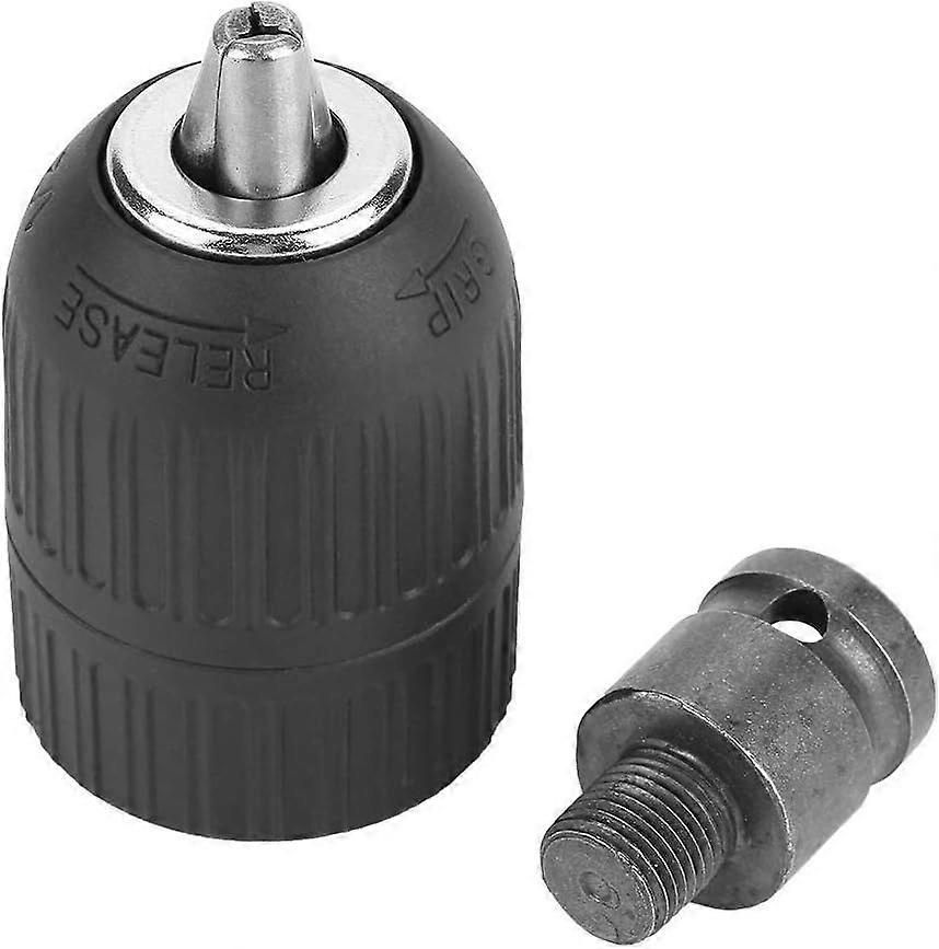 Impact Wrench Drill Chuck Screwdriver Chuck - 2-13mm Keyless Chuck, 1/2"-20UNF with 1/2" Chuck Adapter, for Conversion to Impact Wrench