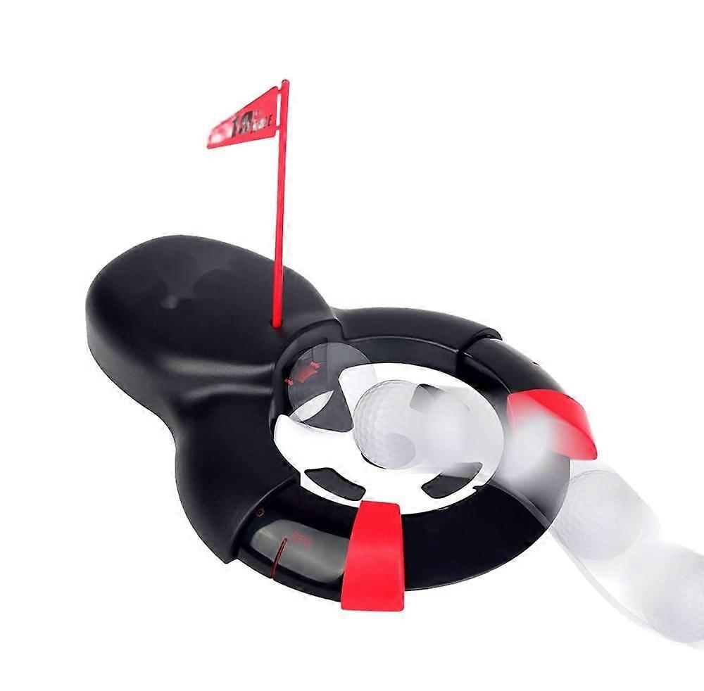 Golf Automatic Putting Ball Return Cup and Flag Putt Putter Plane Corrector Training for Indoor Outdoor Training Putter Practice