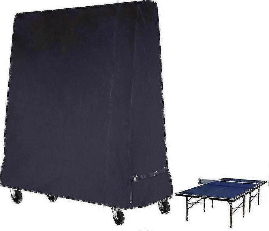 Table Tennis Table Cover Waterproof Cover For Ping Pong Table 165 X 70 X 185 Cm Black