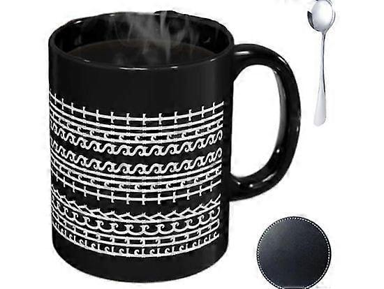 Tasse à café à message caché, verres allant au micro-ondes, poignée ergonomique et tasse en céramique robuste pour l’eau, le lait, le thé, la vie en appartement, le camping, h