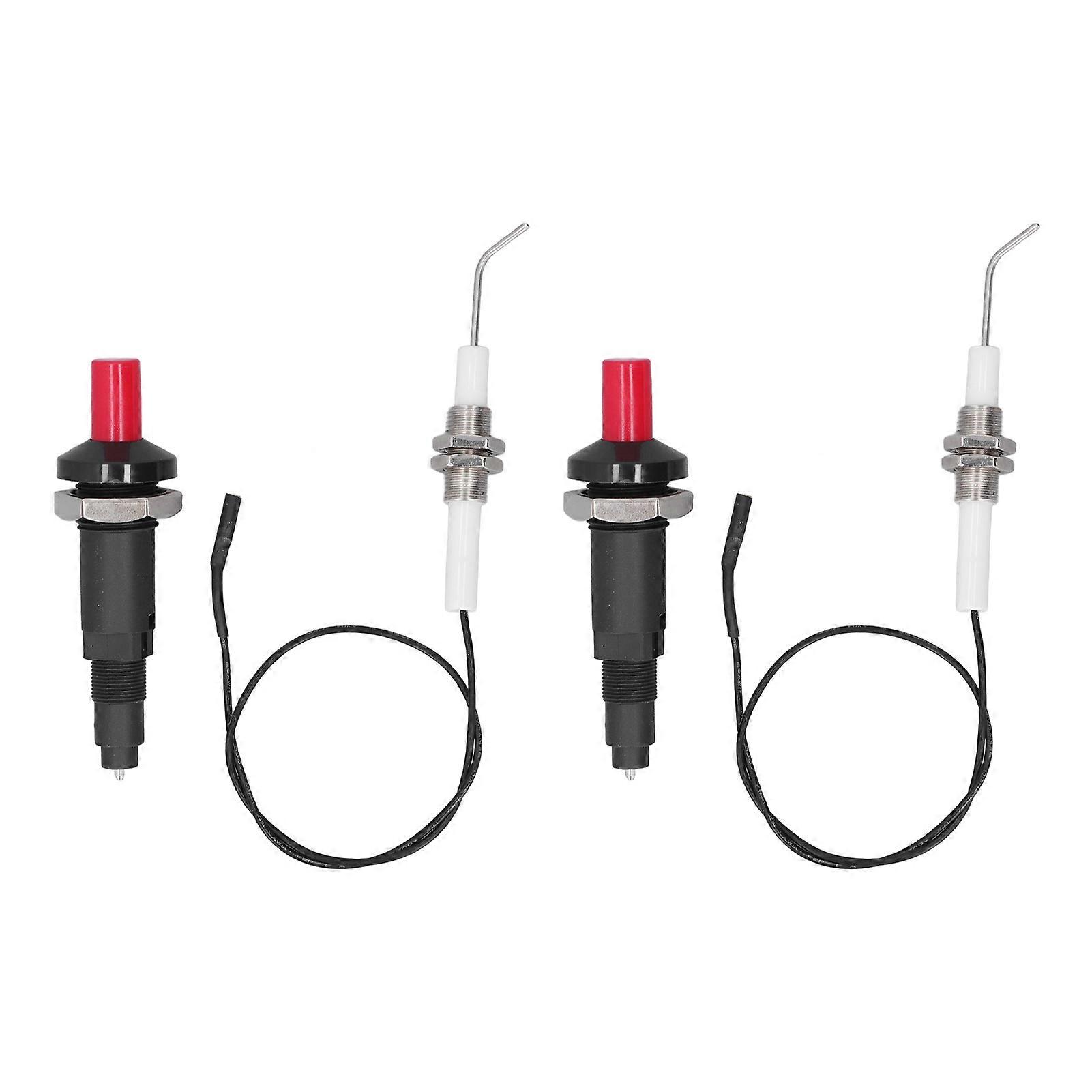 2 Sets Igniter Set Plastic Push Type Universal Threaded Grill Stove Spark Ignition for Kitchen Accessories