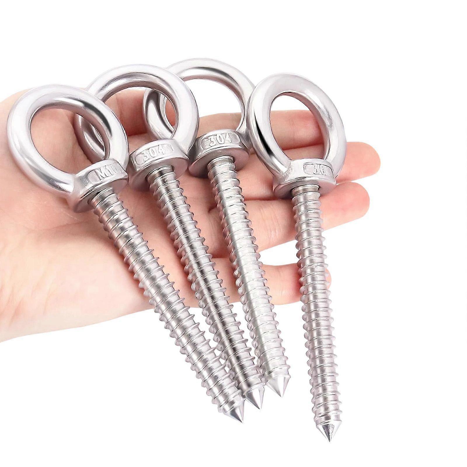 Nagy teherbírású szemkampók, 4 db szemkampó, függőágy állványhoz, hintaszékhez, jógához, beltéri és kültéri használatra